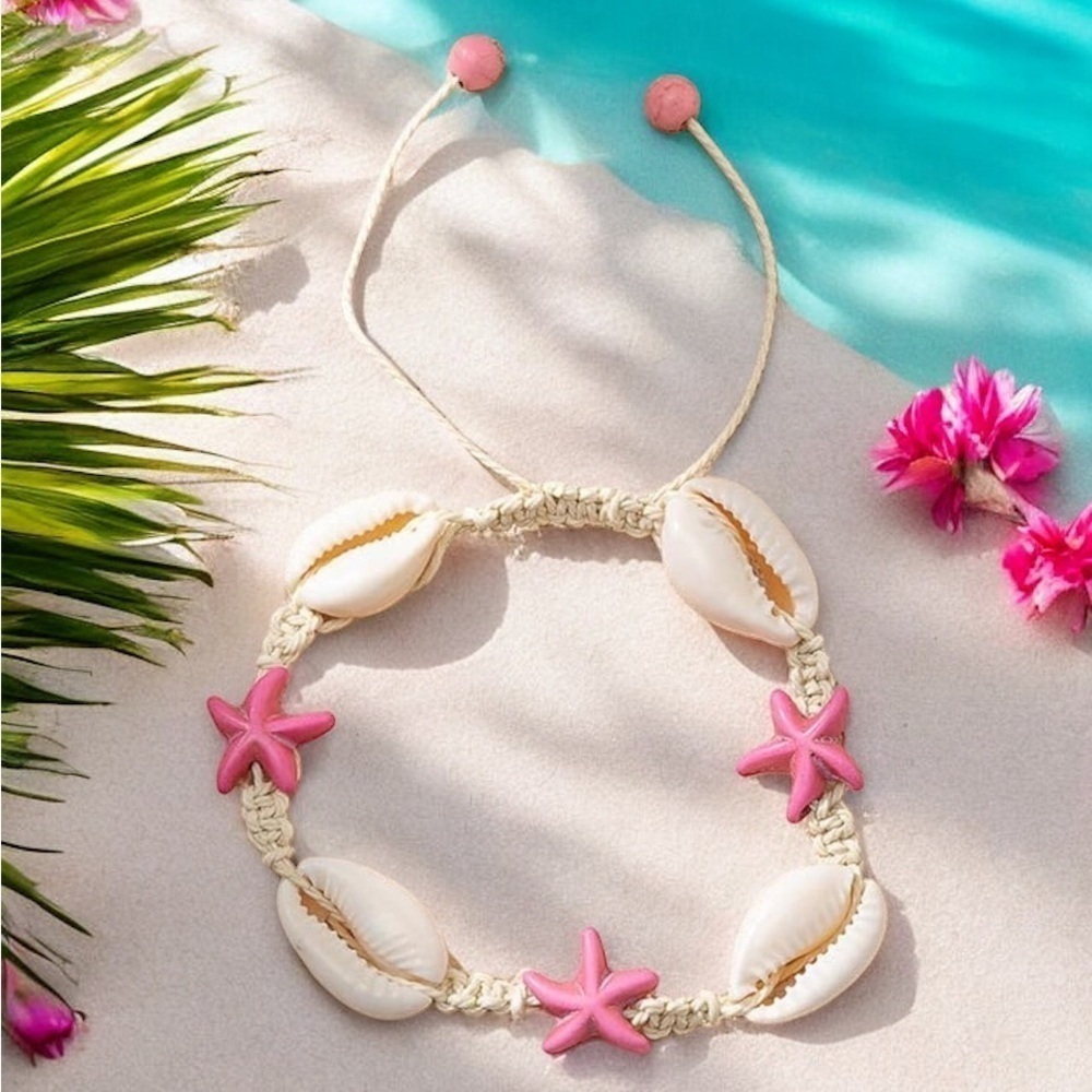 Caiyao Boho Turtle Starfish Shell Evil Eye Beach Ankle Bracelet (new)
